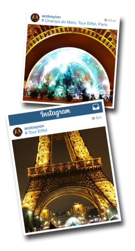 Christmas in Paris, 2015, Instagram @andosyion, Eiffel Tower