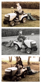 yard work at the church in Châtellerault