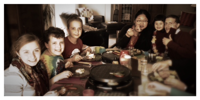 Raclette, repas en famille, Famille de Dieu