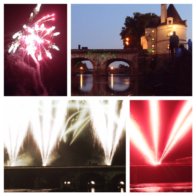 Châtellerault, Pont Henri IV, Pont Henri 4, Fête Nationale, France, Feux d'artifice