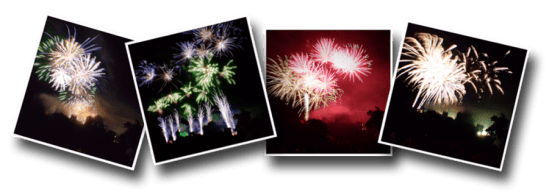 Feux d'artifice, fireworks, France, Angles-sur-l'Anglin, chateau baronnial