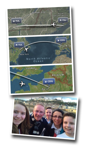 Montreal, Paris, AC870, Air Canada, Chinon, Reunited