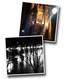 Tours, Loire, Loire Valley, Pont Kennedy, illuminations