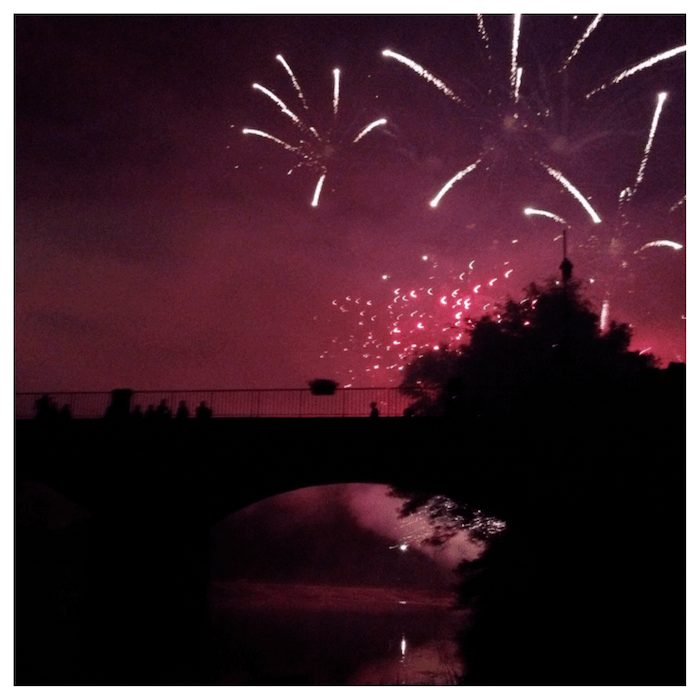 Angles sur l'Anglin, feux d'artifice, fireworks