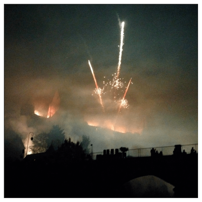 Angles sur l'Anglin, feux d'artifice, fireworks