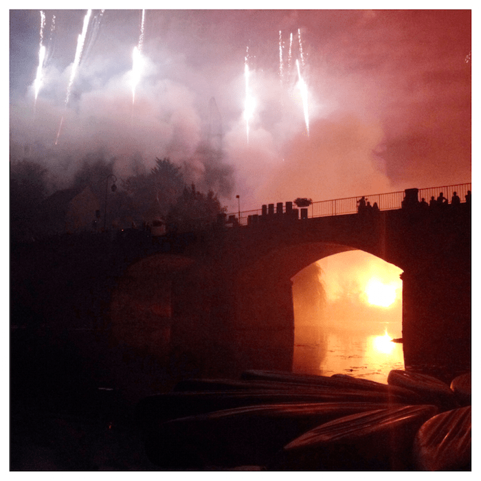 Angles sur l'Anglin, feux d'artifice, fireworks