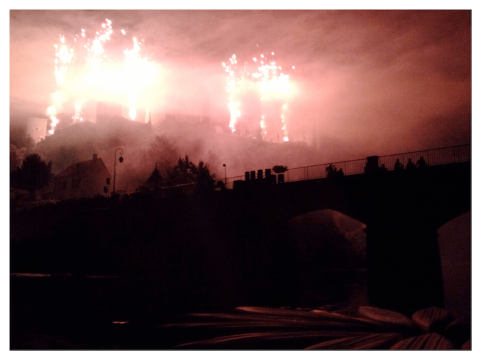 Angles sur l'Anglin, feux d'artifice, fireworks
