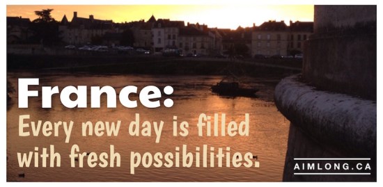 images of France, Pictures of France, Bible Verse, AIMLong.ca, AIMLong, pont henri IV, sunrise, la vienne