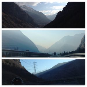 Driving through Italy's Aosta Valley, val d'aosta