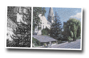 les trois moutiers, France, people, mosaic